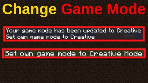 how to change gamemode to creative in bedrock