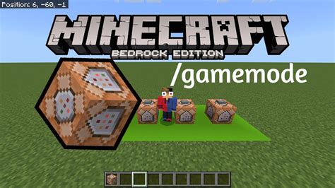 how to change gamemode with command block bedrock
