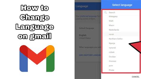 how to change gmail language in english
