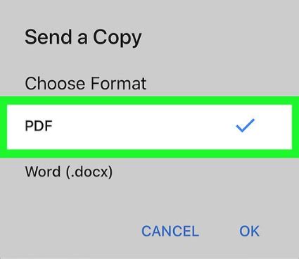 how to change google doc into pdf on iphone