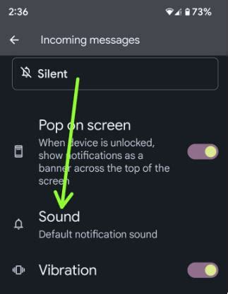 how to change google messages sound on android