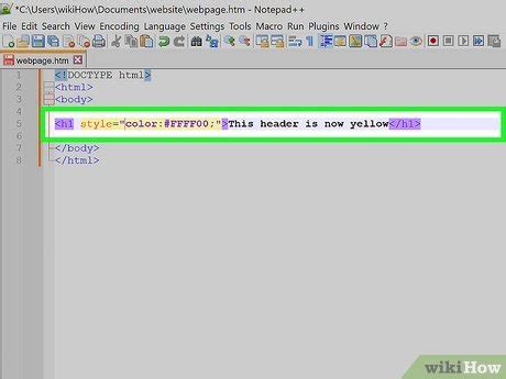 how to change h1 color in html