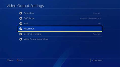 how to change hdr settings on ps4