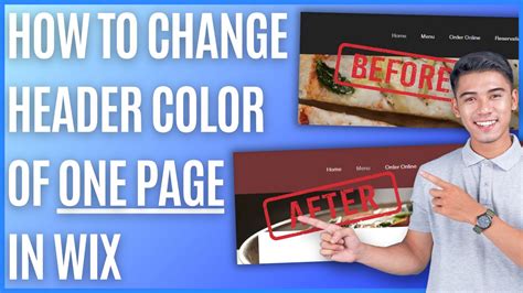 how to change header color in wix