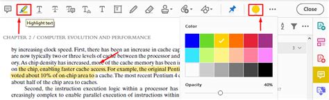 how to change highlight text color in pdf