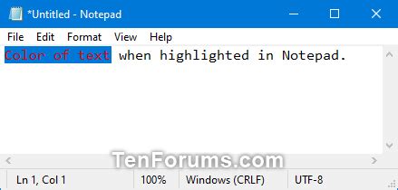 how to change highlighted text color in notepad ++