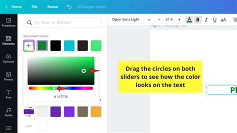 how to change hue of image in canva