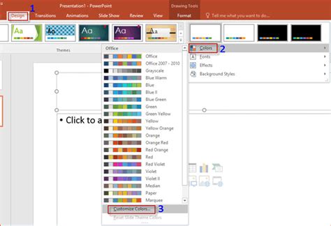 how to change hyperlink font color in powerpoint