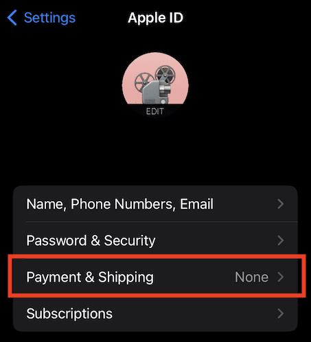 how to change icloud payment method on iphone