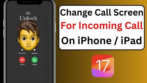 how to change incoming call screen on iphone ios 17