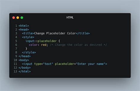 how to change input type text color in html