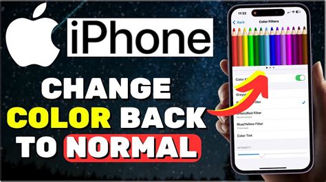 how to change iphone screen colour back to normal