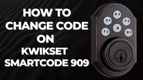 how to change kwikset lock code youtube