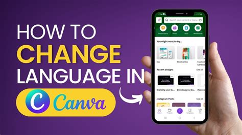how to change language in canva