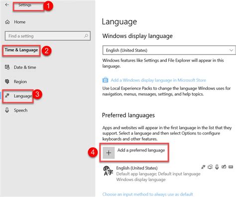 how to change language in english windows 10