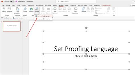 how to change language of ppt presentation