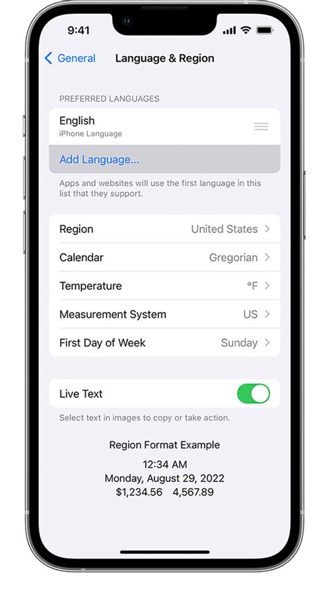 how to change language on iphone 16