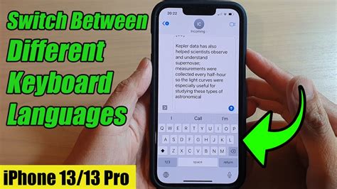 how to change language on keyboard iphone 13