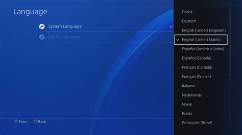 how to change language on ps4 app