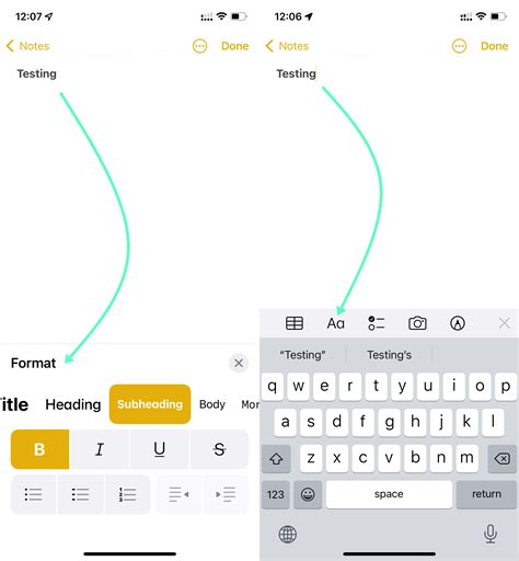 how to change letter size in iphone notes