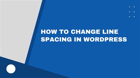 how to change line spacing in wordpress