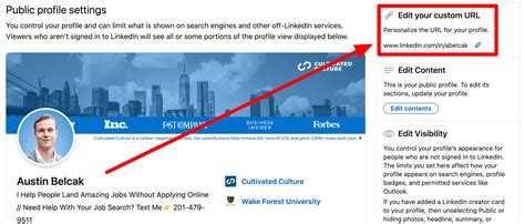 how to change linkedin url on mobile