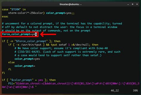 how to change linux command prompt color