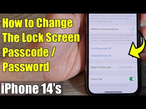 how to change lock screen passcode on iphone 14