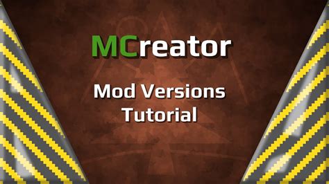 how to change mcreator mod version