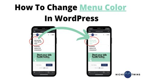 how to change menu color in wordpress