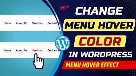 how to change menu hover color in wordpress