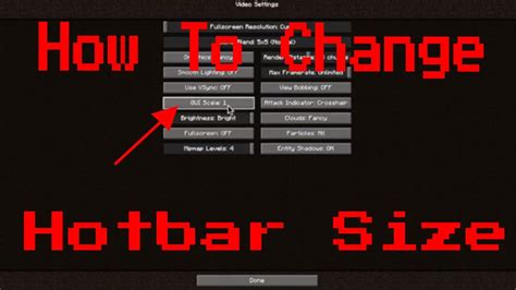 how to change menu size in minecraft