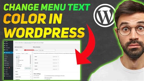 how to change menu text color in wordpress