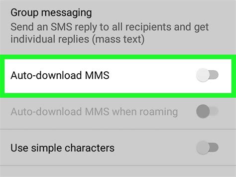 how to change multimedia message settings on android