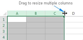 how to change multiple columns in excel