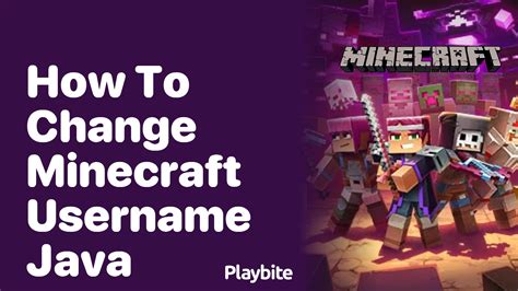 how to change my username on minecraft java edition