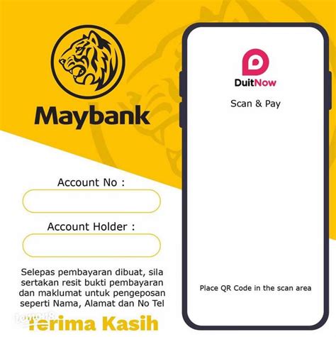 how to change name on qr code maybank