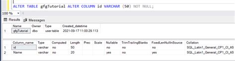 how to change null to not null in sql