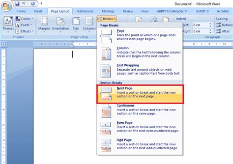 how to change one page to landscape in word shortcut key