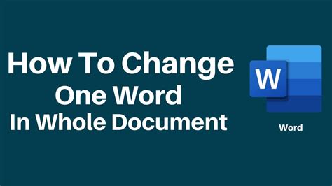 how to change one word in whole word document mac