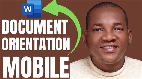 how to change orientation in word mobile
