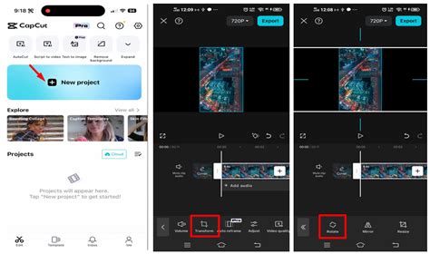 how to change orientation on capcut