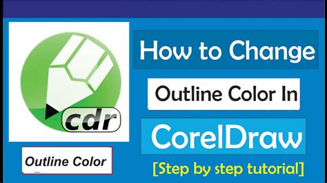 how to change outline color in coreldraw