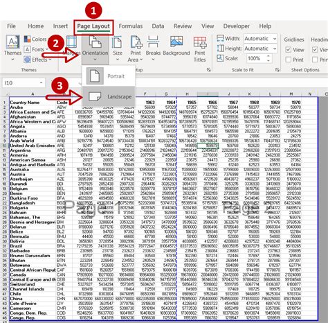 how to change page 1 in excel