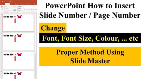 how to change page number color in powerpoint
