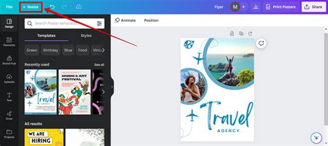 how to change page shape in canva