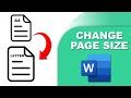 how to change page size in word without affecting content