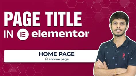 how to change page title in elementor