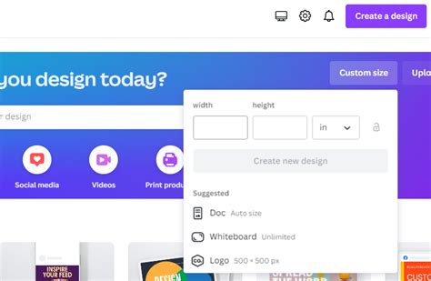 how to change paper size in canva docs