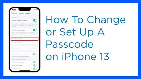 how to change passcode on iphone 13